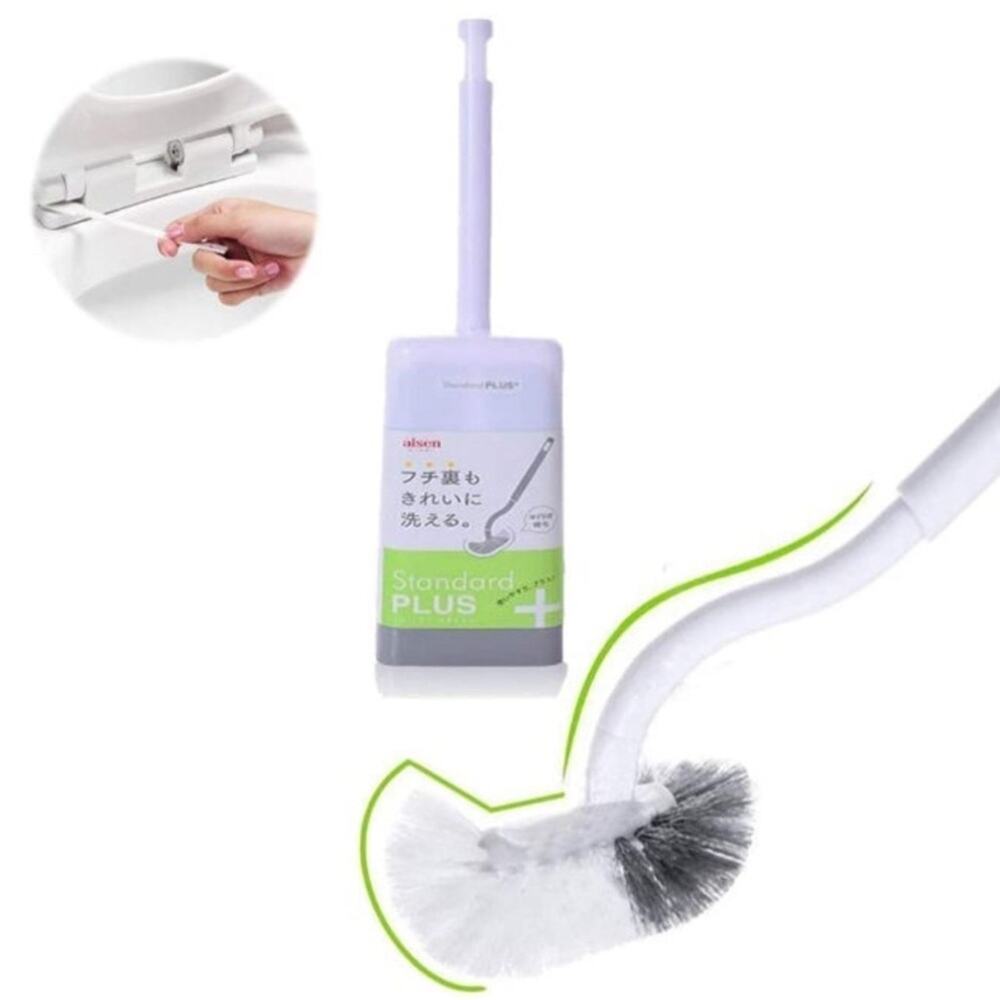 Marbrasse Slim Compact Bathroom Toilet Bowl Brush with Holder